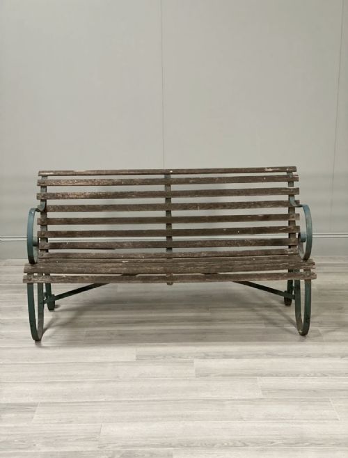 19TH CENTURY GARDEN BENCH IN ORIGINAL CONDITION - ADDITIONAL PHOTO 1