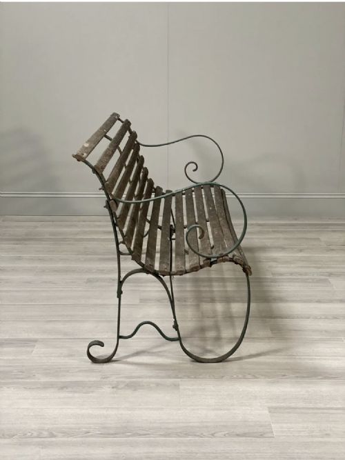 19TH CENTURY GARDEN BENCH IN ORIGINAL CONDITION - ADDITIONAL PHOTO 9