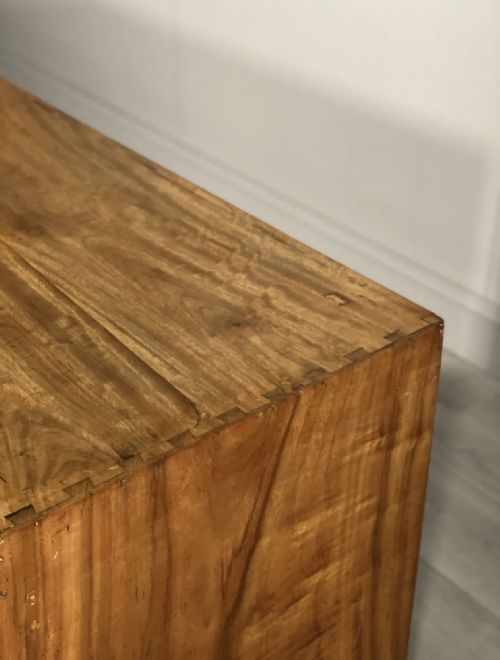 EDWARDIAN WALNUT CAMPAIGN CHEST OF DRAWERS - ADDITIONAL PHOTO 8