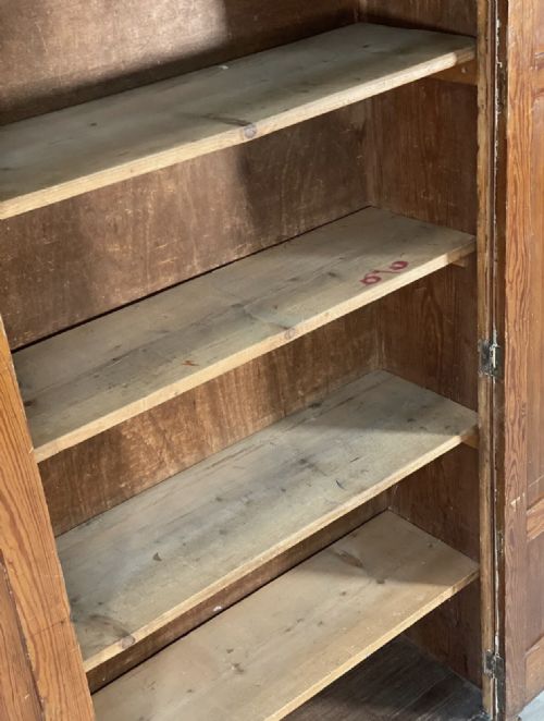 LARGE PITCH PINE SCHOOL CUPBOARD BY R DENHAM CO - ADDITIONAL PHOTO 6