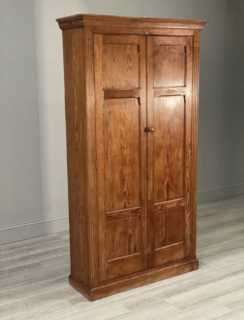 LARGE PITCH PINE SCHOOL CUPBOARD BY R DENHAM CO - ADDITIONAL PHOTO 8
