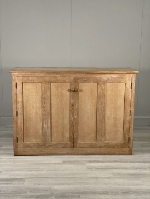 LARGE ANTIQUE OAK SCHOOL CUPBOARD - ADDITIONAL PHOTO 1