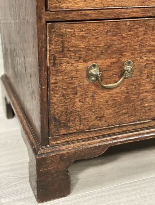 LARGE GEORGIAN OAK CHEST OF DRAWERS - ADDITIONAL PHOTO 8