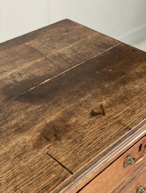 LARGE GEORGIAN OAK CHEST OF DRAWERS - ADDITIONAL PHOTO 9