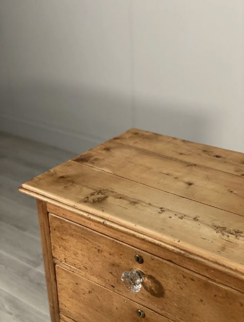 VICTORIAN FARMHOUSE PINE CHEST OF DRAWERS - ADDITIONAL PHOTO 4
