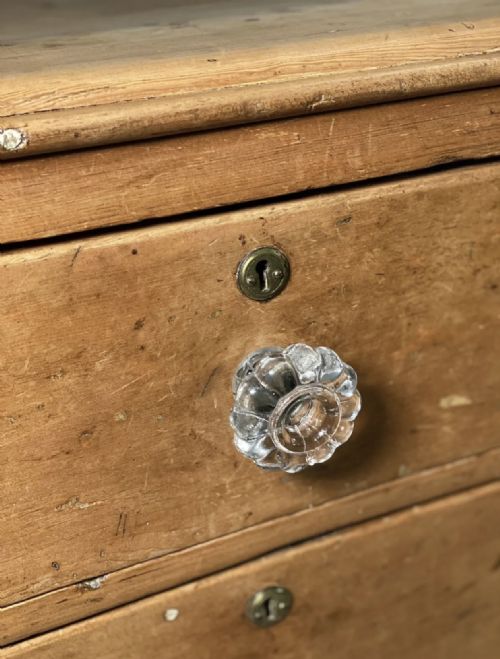 VICTORIAN FARMHOUSE PINE CHEST OF DRAWERS - ADDITIONAL PHOTO 7