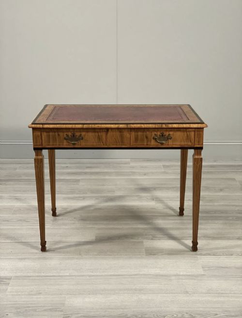 19TH CENTURY BURR WALNUT WRITING DESK - ADDITIONAL PHOTO 4