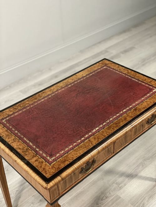 19TH CENTURY BURR WALNUT WRITING DESK - ADDITIONAL PHOTO 5