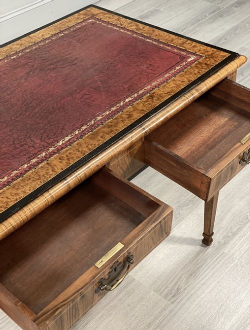 19TH CENTURY BURR WALNUT WRITING DESK - ADDITIONAL PHOTO 11
