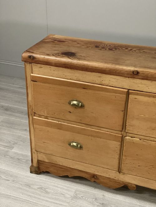 19TH CENTURY PINE BANK OF DRAWERS - ADDITIONAL PHOTO 2