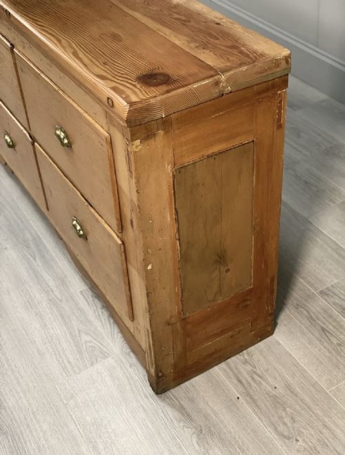 19TH CENTURY PINE BANK OF DRAWERS - ADDITIONAL PHOTO 4