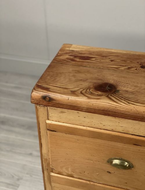 19TH CENTURY PINE BANK OF DRAWERS - ADDITIONAL PHOTO 7