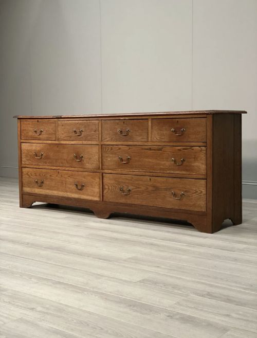 early 20th century oak bank of drawers - CATEGORY: ANTIQUE SIDEBOARDS - DATED 1920