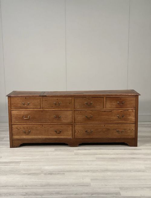 EARLY 20TH CENTURY OAK BANK OF DRAWERS - ADDITIONAL PHOTO 1