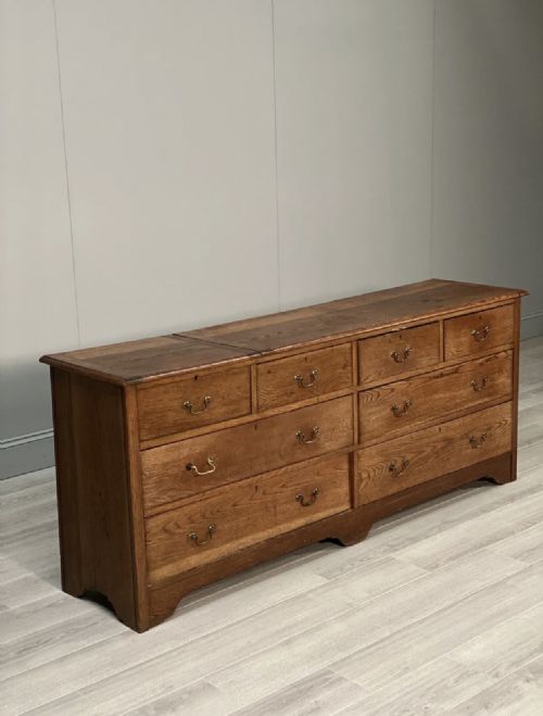 EARLY 20TH CENTURY OAK BANK OF DRAWERS - ADDITIONAL PHOTO 2