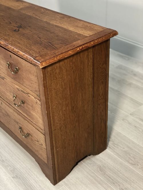 EARLY 20TH CENTURY OAK BANK OF DRAWERS - ADDITIONAL PHOTO 5