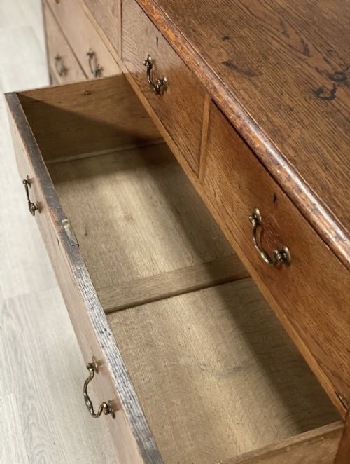 EARLY 20TH CENTURY OAK BANK OF DRAWERS - ADDITIONAL PHOTO 6