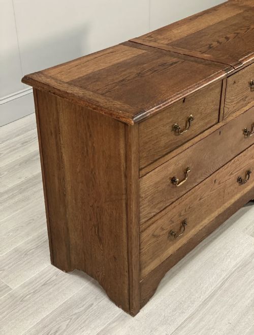 EARLY 20TH CENTURY OAK BANK OF DRAWERS - ADDITIONAL PHOTO 7