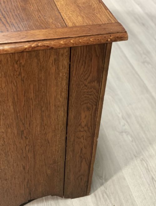 EARLY 20TH CENTURY OAK BANK OF DRAWERS - ADDITIONAL PHOTO 10