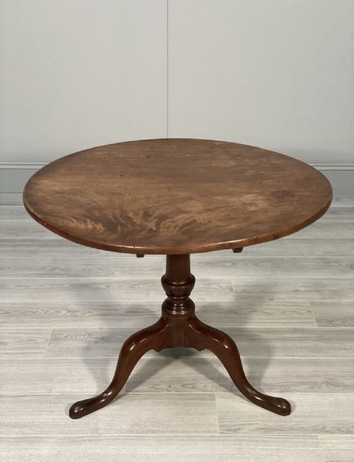 ANTIQUE GEORGIAN MAHOGANY TILT TOP TABLE - ADDITIONAL PHOTO 3