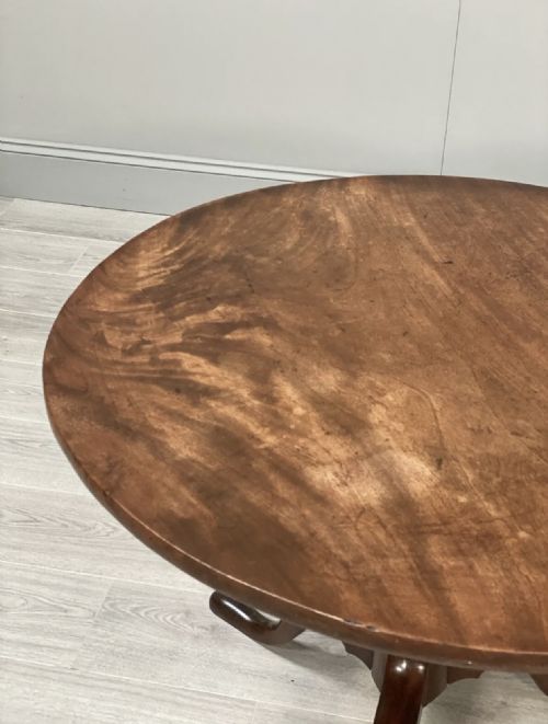 ANTIQUE GEORGIAN MAHOGANY TILT TOP TABLE - ADDITIONAL PHOTO 6