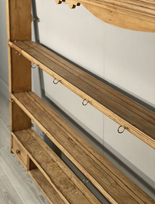 19TH CENTURY PINE KITCHEN WALL RACK - ADDITIONAL PHOTO 4