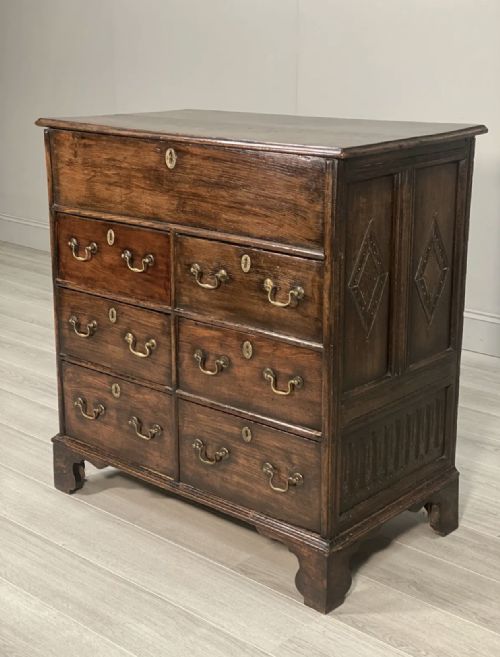 EARLY 18TH CENTURY OAK CHEST OF DRAWERS - ADDITIONAL PHOTO 7