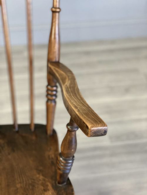 19TH CENTURY HIGH BACK ELM WINDSOR CHAIR - ADDITIONAL PHOTO 5