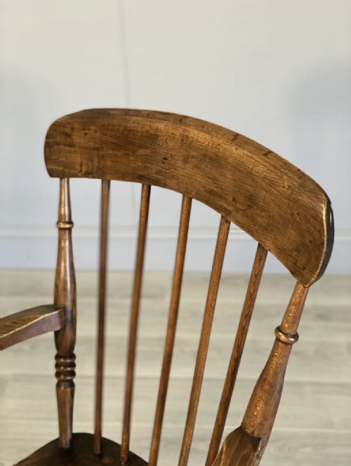 19TH CENTURY HIGH BACK ELM WINDSOR CHAIR - ADDITIONAL PHOTO 9