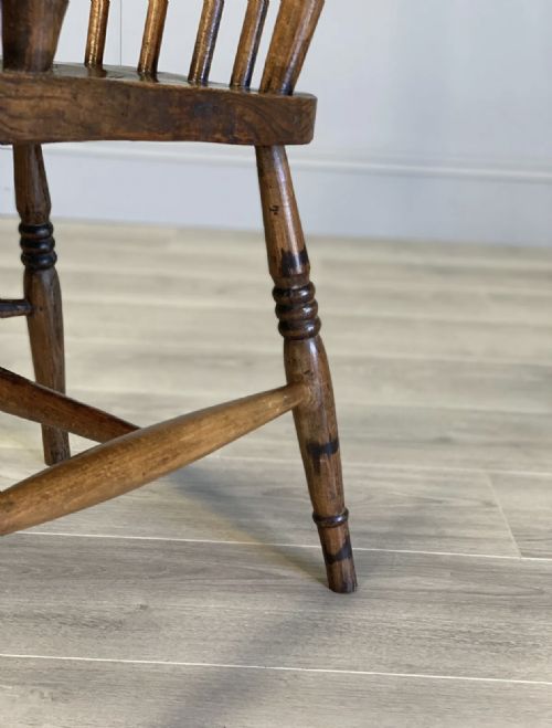 19TH CENTURY HIGH BACK ELM WINDSOR CHAIR - ADDITIONAL PHOTO 10