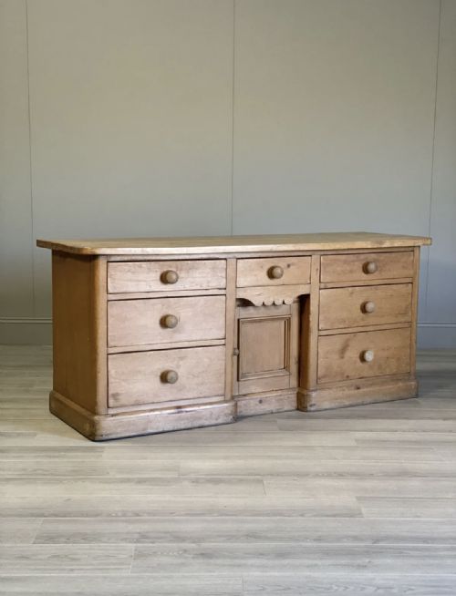 19th century pine dresser base with sycamore top - CATEGORY: ANTIQUE SIDEBOARDS - DATED 19TH CENTURY
