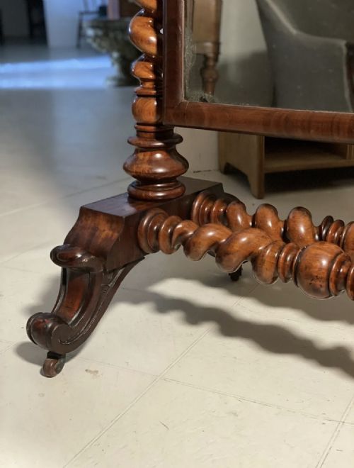 19TH CENTURY LARGE CHEVAL ANTIQUE MIRROR - ADDITIONAL PHOTO 8