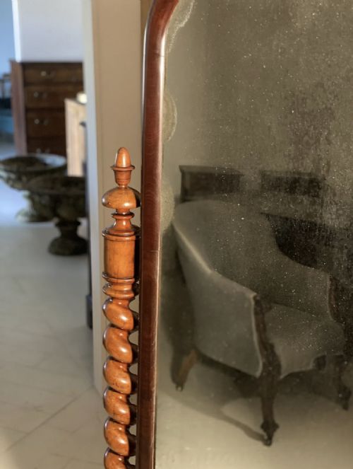 19TH CENTURY LARGE CHEVAL ANTIQUE MIRROR - ADDITIONAL PHOTO 9