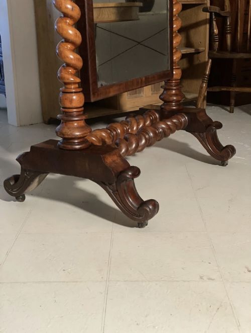 19TH CENTURY LARGE CHEVAL ANTIQUE MIRROR - ADDITIONAL PHOTO 11