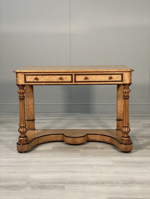 19th century birds eye maple console table - CATEGORY: ANTIQUE TABLES - DATED 19TH CENTURY