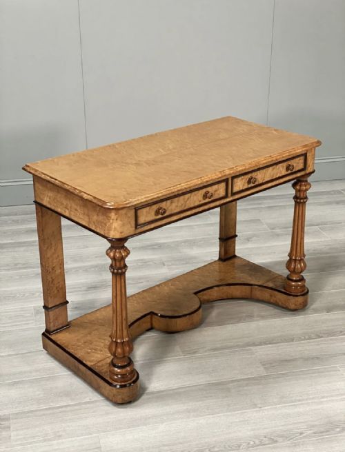19TH CENTURY BIRDS EYE MAPLE CONSOLE TABLE - ADDITIONAL PHOTO 1