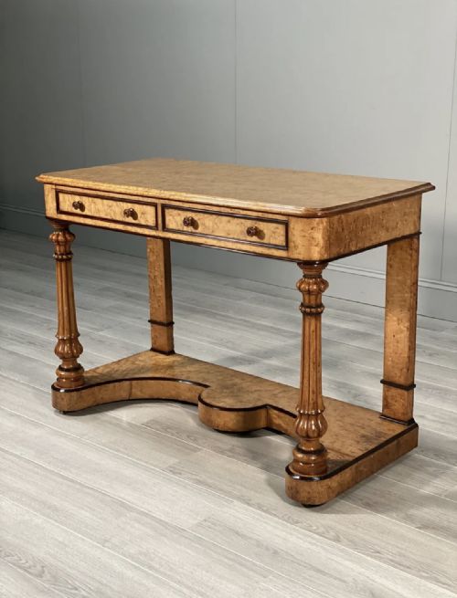 19TH CENTURY BIRDS EYE MAPLE CONSOLE TABLE - ADDITIONAL PHOTO 3