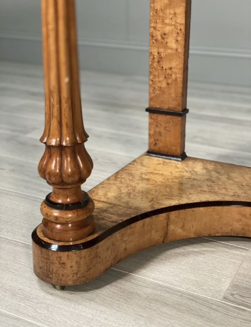 19TH CENTURY BIRDS EYE MAPLE CONSOLE TABLE - ADDITIONAL PHOTO 6