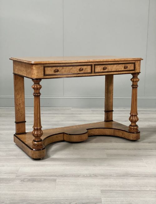 19TH CENTURY BIRDS EYE MAPLE CONSOLE TABLE - ADDITIONAL PHOTO 7