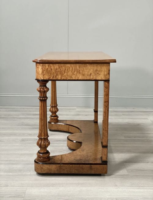 19TH CENTURY BIRDS EYE MAPLE CONSOLE TABLE - ADDITIONAL PHOTO 9