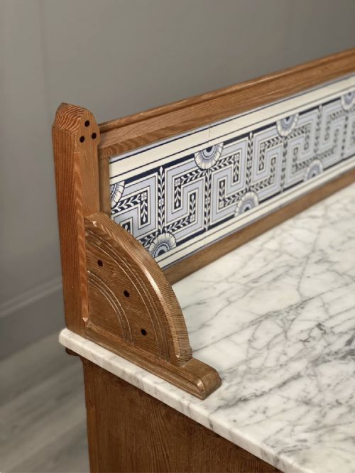 19TH CENTURY AESTHETIC MOVEMENT ASH WASHSTAND - ADDITIONAL PHOTO 2