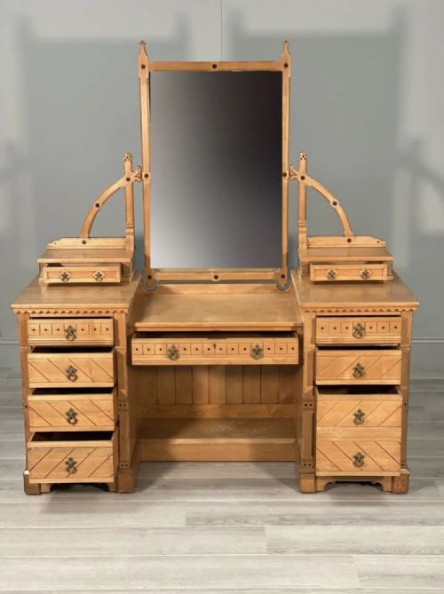 19TH CENTURY AESTHETIC MOVEMENT ASH DRESSING TABLE - ADDITIONAL PHOTO 1