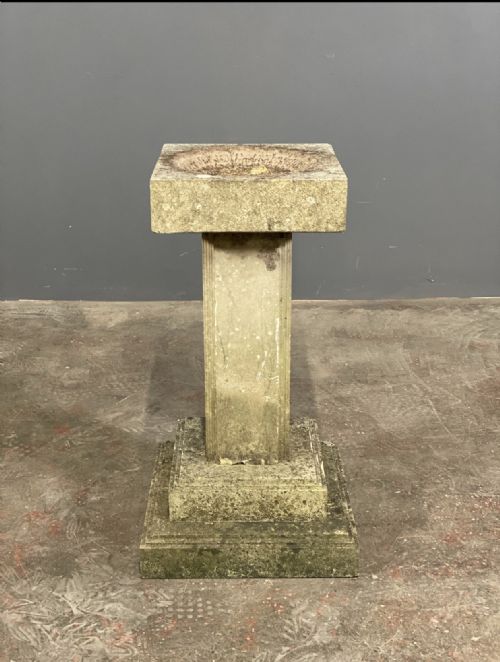 small york stone birdbath - CATEGORY: ANTIQUE MISCELLANEOUS - DATED 1920