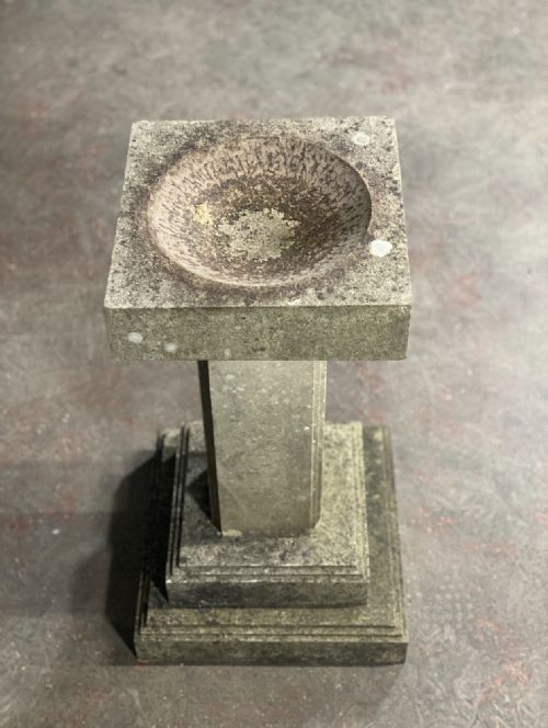 SMALL YORK STONE BIRDBATH - ADDITIONAL PHOTO 1