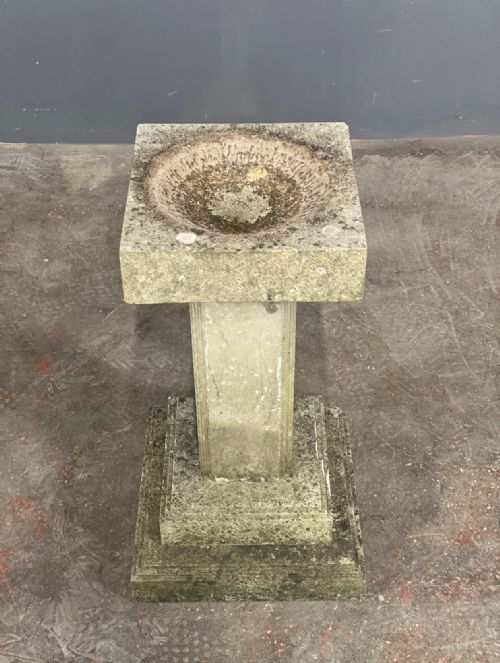 SMALL YORK STONE BIRDBATH - ADDITIONAL PHOTO 8