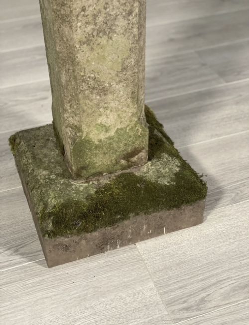 ANTIQUE WEATHERED YORK STONE BIRD BATH - ADDITIONAL PHOTO 4