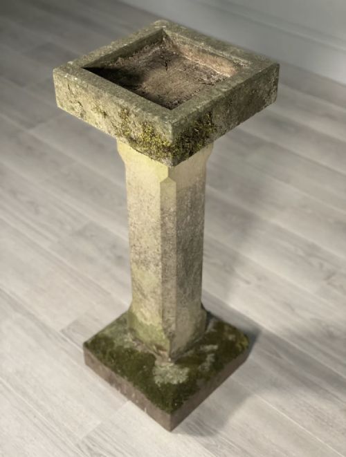 ANTIQUE WEATHERED YORK STONE BIRD BATH - ADDITIONAL PHOTO 6