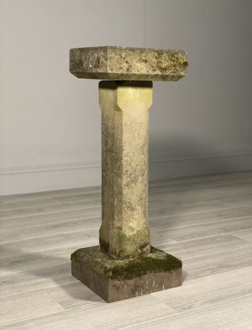 ANTIQUE WEATHERED YORK STONE BIRD BATH - ADDITIONAL PHOTO 10