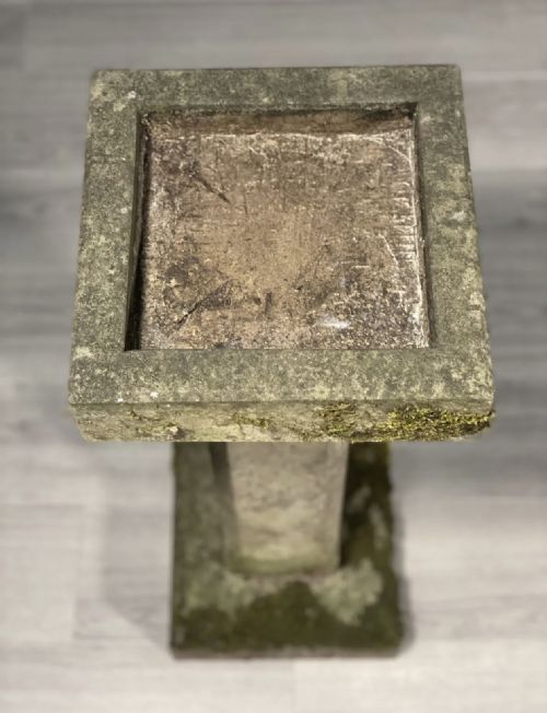 ANTIQUE WEATHERED YORK STONE BIRD BATH - ADDITIONAL PHOTO 11