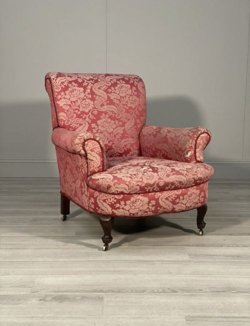 A DEEP SEATED 19TH CENTURY COUNTRY HOUSE ARMCHAIR - ADDITIONAL PHOTO 1